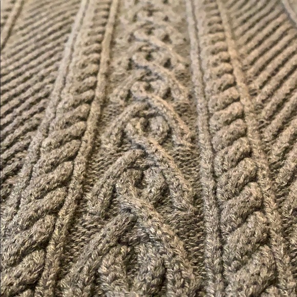 Cable Knit Cowl Neck Grey Sweater Small - Picture 6 of 8